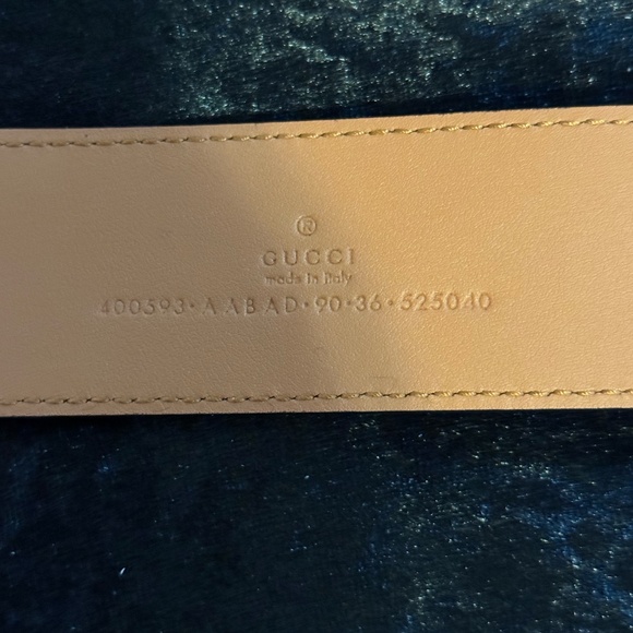 GUCCI Blue/White/Brown Smooth Leather Double G main image 5
